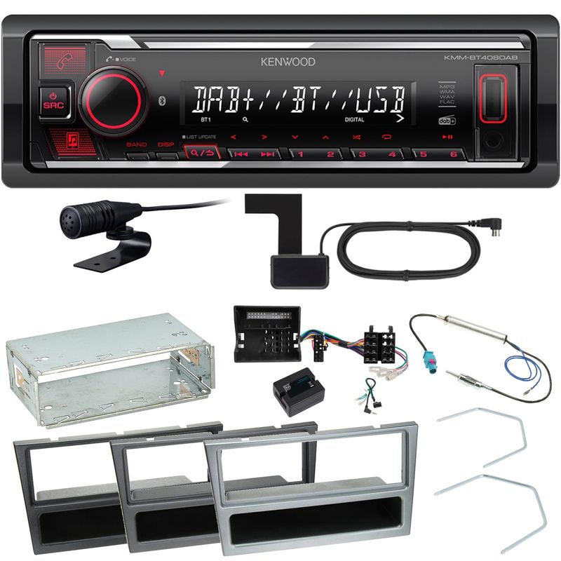 Kenwood KMM-BT408DAB Bluetooth Einbauset für Opel Signum Corsa C Tigra Twintop Kenwood KMM-BT408DAB Bluetooth Einbauset für Opel Signum Corsa C Tigra Twintop