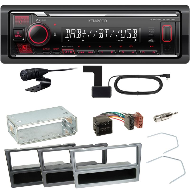 Kenwood KMM-BT408DAB Bluetooth Einbauset für Opel Vectra C Signum Corsa Combo Kenwood KMM-BT408DAB Bluetooth Einbauset für Opel Vectra C Signum Corsa Combo