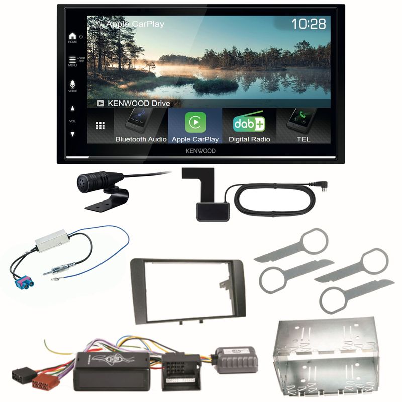 Kenwood DMX7722DABS Android Auto CarPlay Bluetooth Einbauset für Audi A3 8P 8PA