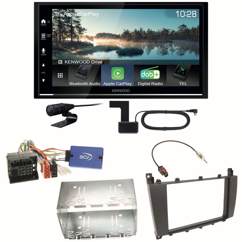 Kenwood DMX7722DABS CarPlay Einbauset für Mercedes C-Klasse W203 CLC CL203 S203 Kenwood DMX7722DABS CarPlay Einbauset für Mercedes C-Klasse W203 CLC CL203 S203