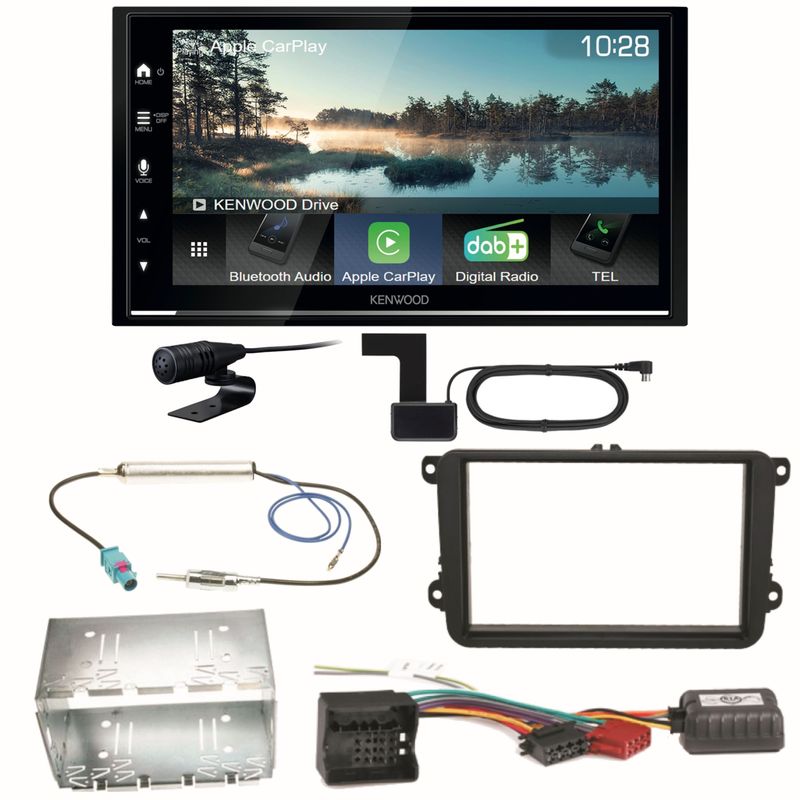 Kenwood DMX7722DABS Android Auto Einbauset für Skoda Fabia Roomster Praktik