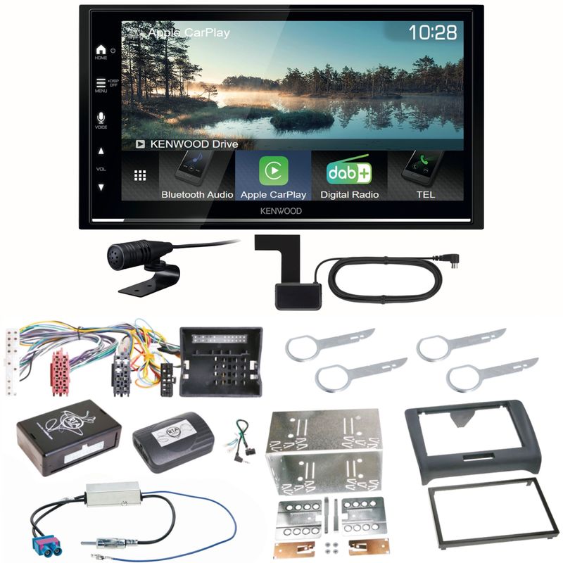 Kenwood DMX7722DABS Android Auto CarPlay Bluetooth Einbauset für Audi TT 8J Kenwood DMX7722DABS Android Auto CarPlay Bluetooth Einbauset für Audi TT 8J