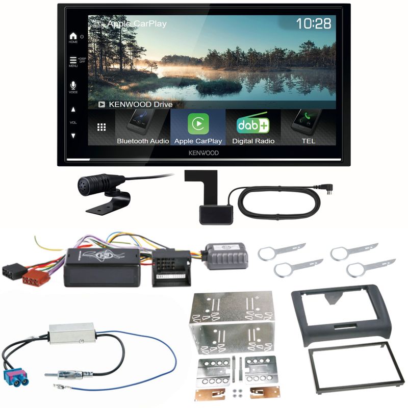 Kenwood DMX7722DABS Android Auto CarPlay Bluetooth Einbauset für Audi TT 8J