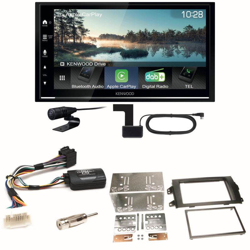 Kenwood DMX7722DABS Android Auto CarPlay Einbauset für Suzuki SX4 Fiat Sedici