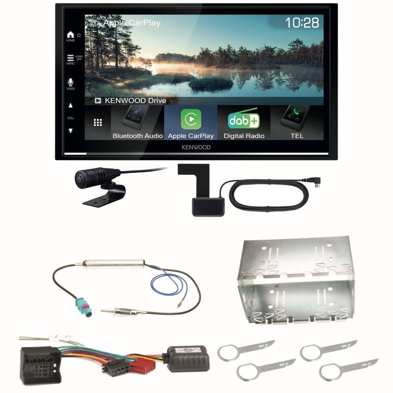 Kenwood DMX7722DABS Android Auto CarPlay Bluetooth Einbauset für Fox Polo 9N3