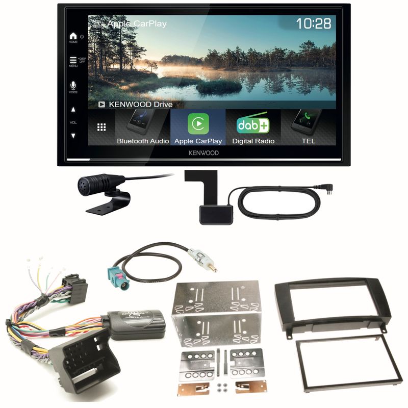 Kenwood DMX7722DABS Android Auto Einbauset für Mercedes CLK W209 Facelift Kenwood DMX7722DABS Android Auto Einbauset für Mercedes CLK W209 Facelift