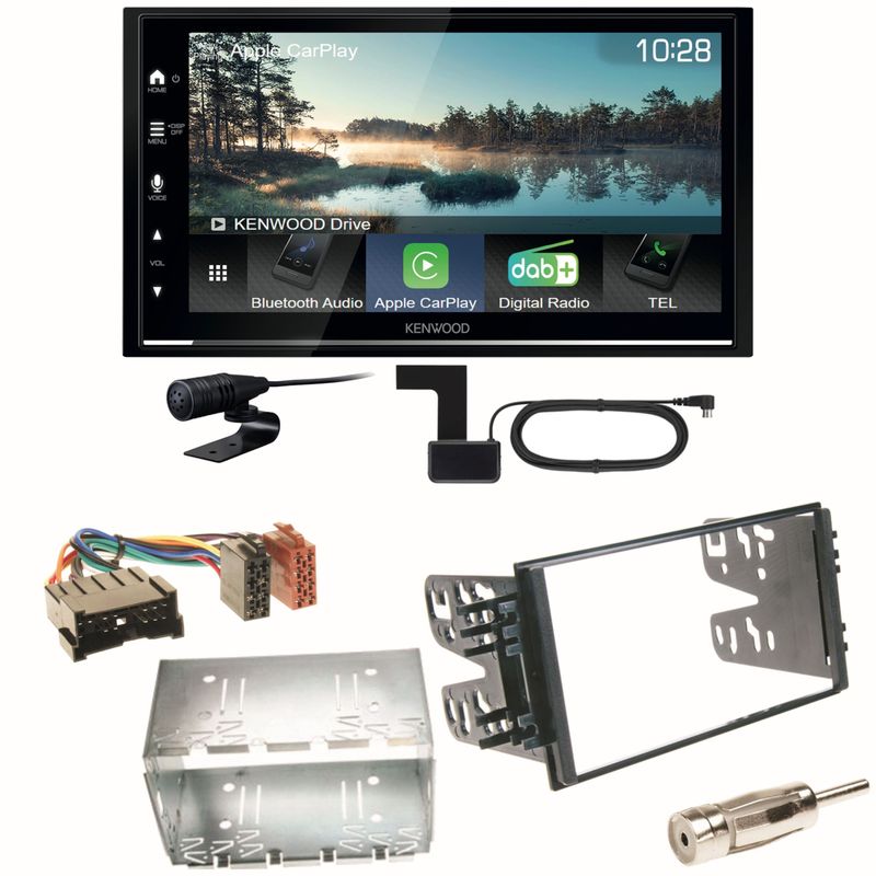 Kenwood DMX7722DABS Android Auto Einbauset für Kia Sorento JC Rio DC Carnival