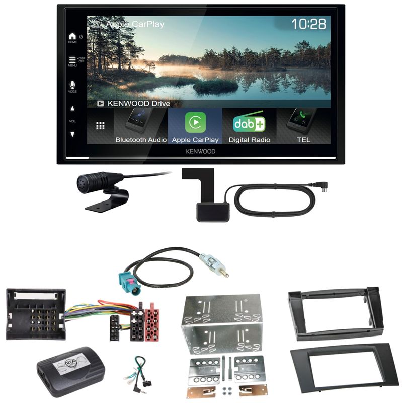 Kenwood DMX7722DABS Android Auto CarPlay Einbauset für Mercedes W211 CLS W219 Kenwood DMX7722DABS Android Auto CarPlay Einbauset für Mercedes W211 CLS W219