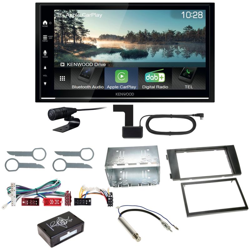 Kenwood DMX7722DABS Android Auto CarPlay Bluetooth Einbauset für Audi A6 4B Kenwood DMX7722DABS Android Auto CarPlay Bluetooth Einbauset für Audi A6 4B