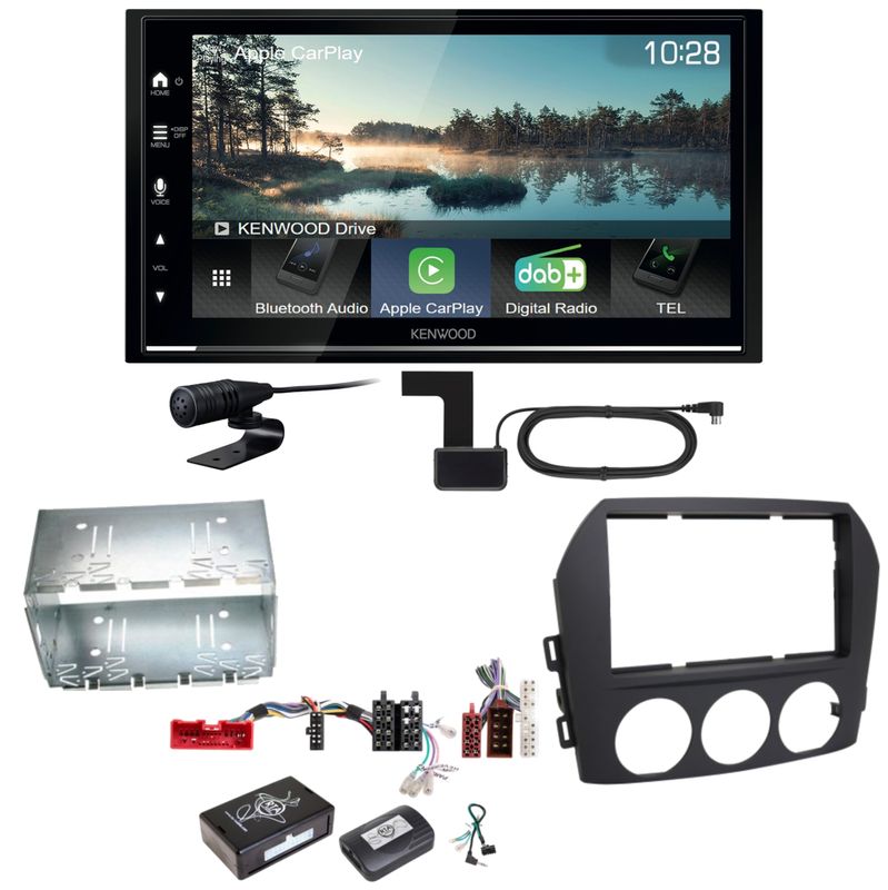 Kenwood DMX7722DABS Android Auto CarPlay Bluetooth Einbauset für Mazda MX-5 NC Kenwood DMX7722DABS Android Auto CarPlay Bluetooth Einbauset für Mazda MX-5 NC
