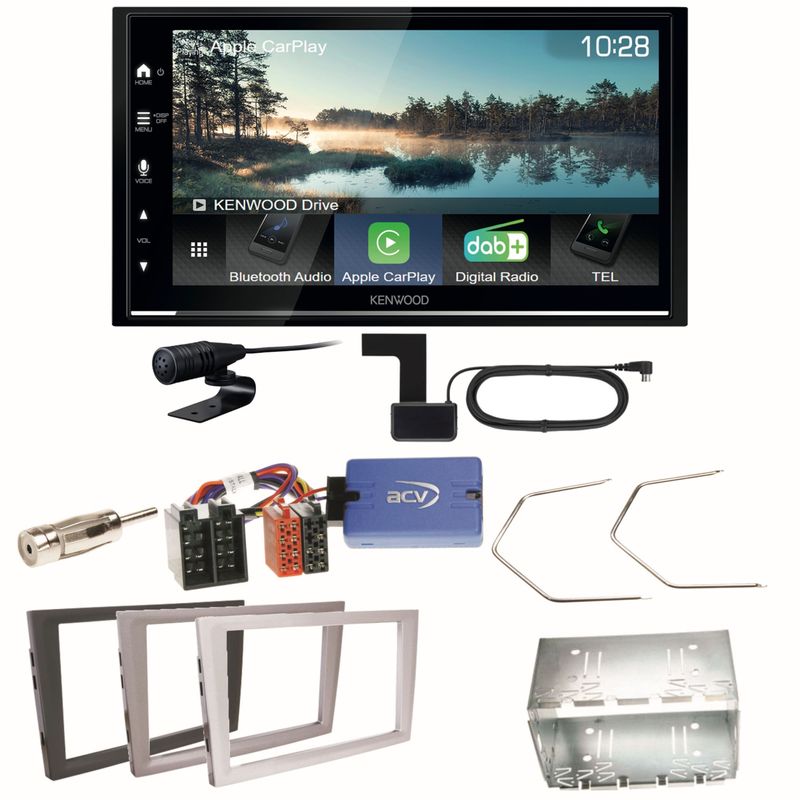Kenwood DMX7722DABS CarPlay Einbauset für Opel Omega B Meriva A Agila Vivaro Kenwood DMX7722DABS CarPlay Einbauset für Opel Omega B Meriva A Agila Vivaro