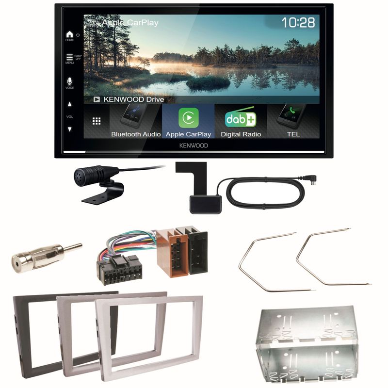 Kenwood DMX7722DABS CarPlay Einbauset für Opel Omega B Meriva A Agila Vivaro Kenwood DMX7722DABS CarPlay Einbauset für Opel Omega B Meriva A Agila Vivaro