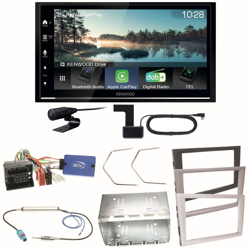 Kenwood DMX7722DABS Android Auto Einbauset für Opel Signum Corsa C Tigra Twintop Kenwood DMX7722DABS Android Auto Einbauset für Opel Signum Corsa C Tigra Twintop