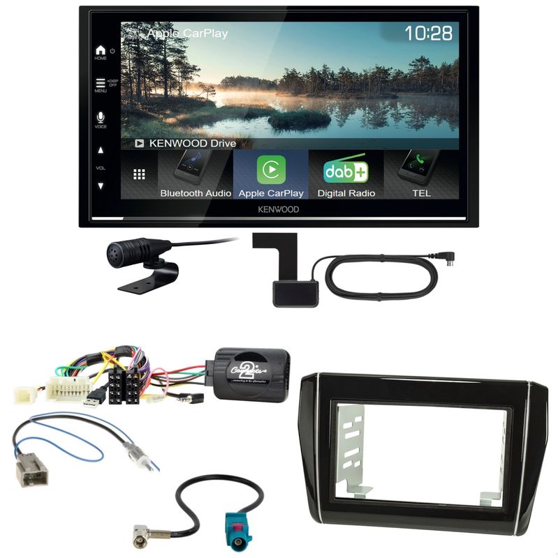 Kenwood DMX7722DABS Android Auto CarPlay Einbauset für Suzuki Swift AZ ab 2017