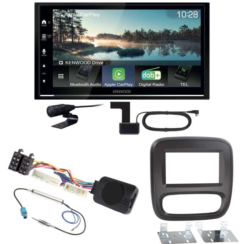 Kenwood DMX7722DABS Android Auto CarPlay Bluetooth Einbauset für Opel Vivaro B Kenwood DMX7722DABS Android Auto CarPlay Bluetooth Einbauset für Opel Vivaro B