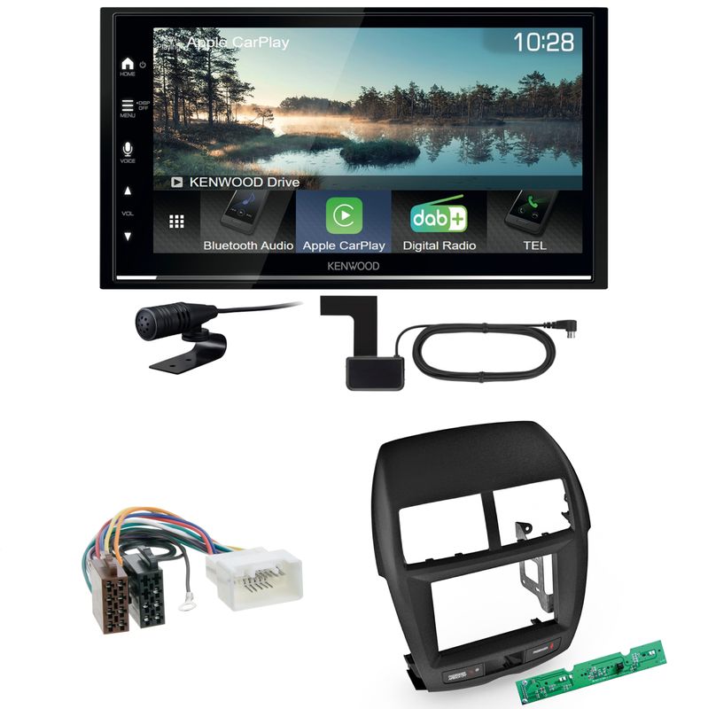 Kenwood DMX7722DABS Android Auto CarPlay Einbauset für Mitsubishi ASX bis 2014