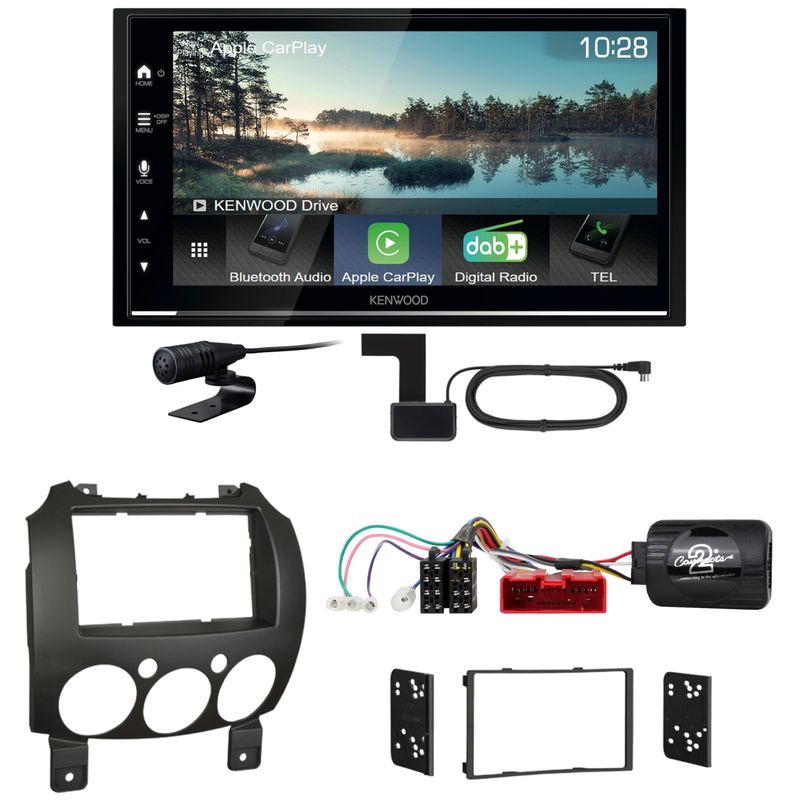 Kenwood DMX7722DABS Android Auto CarPlay Einbauset für Mazda 2 2008-2014 Kenwood DMX7722DABS Android Auto CarPlay Einbauset für Mazda 2 2008-2014