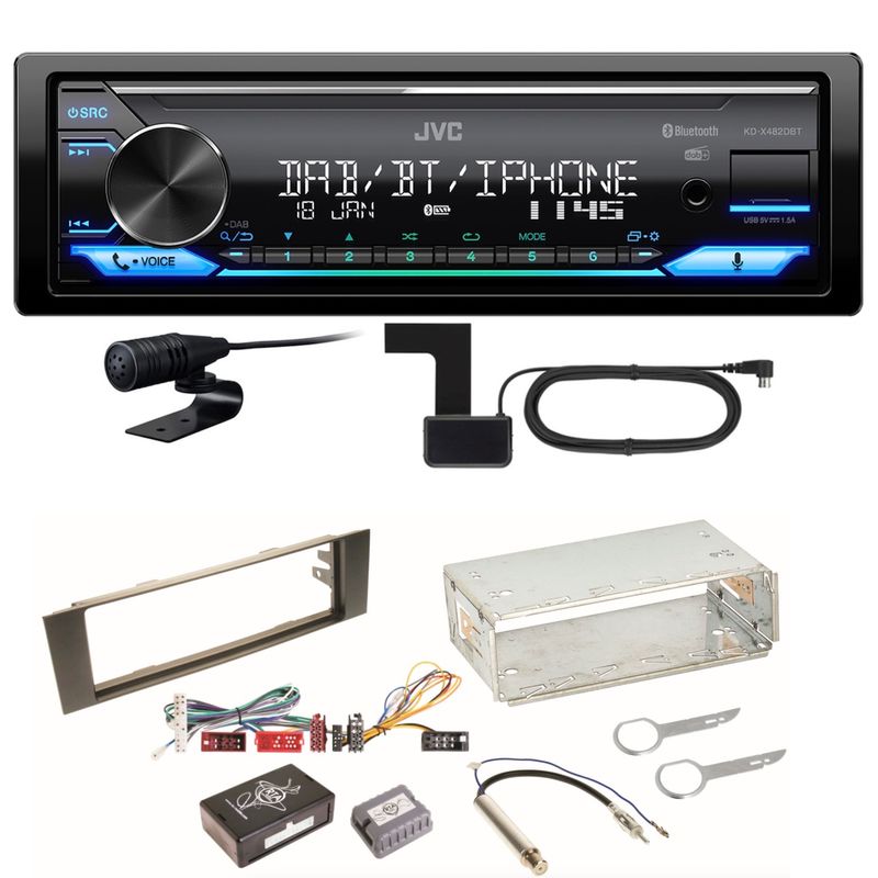JVC KD-X482DBT Bluetooth Digitalradio USB Einbauset für Audi A3 8P 8PA