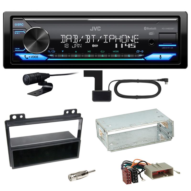 JVC KD-X482DBT Bluetooth USB Digitalradio Einbauset für Ford Fiesta Fusion JVC KD-X482DBT Bluetooth USB Digitalradio Einbauset für Ford Fiesta Fusion