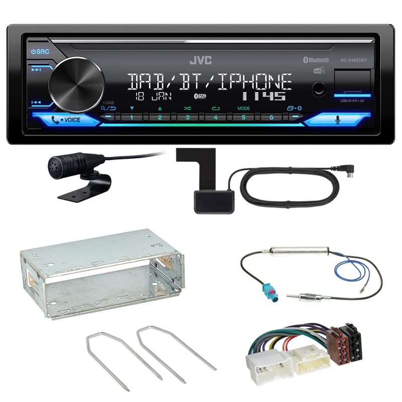 JVC KD-X482DBT Bluetooth Digitalradio Einbauset für Mercedes Citan W415 JVC KD-X482DBT Bluetooth Digitalradio Einbauset für Mercedes Citan W415