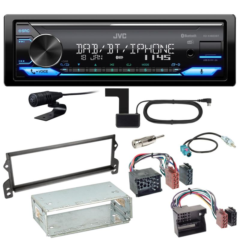 JVC KD-X482DBT Bluetooth Digitalradio Einbauset für MINI R50 R52 R53