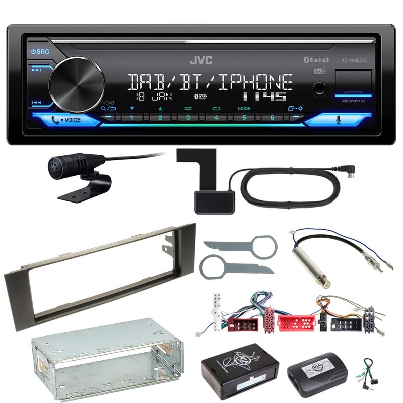 JVC KD-X482DBT Bluetooth Digitalradio USB Einbauset für Audi A3 8P 8PA JVC KD-X482DBT Bluetooth Digitalradio USB Einbauset für Audi A3 8P 8PA