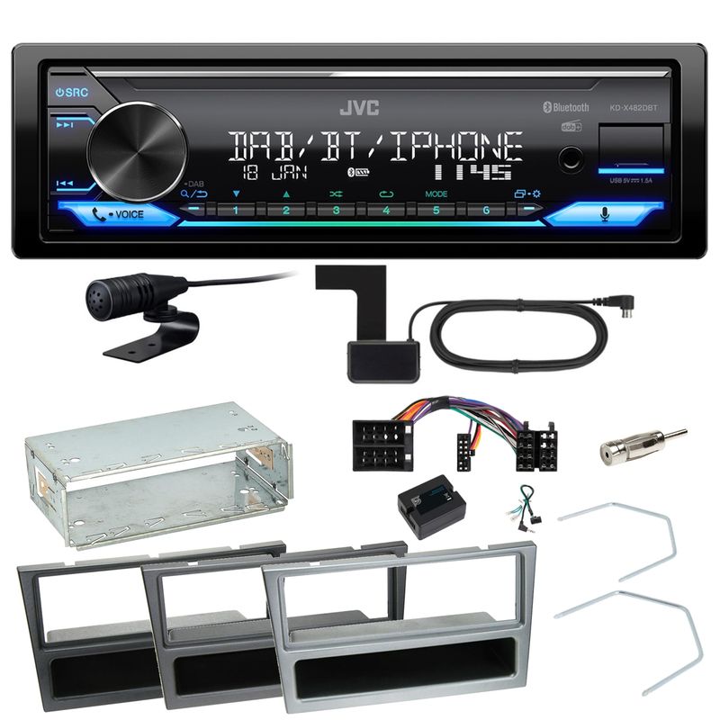 JVC KD-X482DBT Bluetooth Einbauset für Opel Vectra C Signum Corsa Combo JVC KD-X482DBT Bluetooth Einbauset für Opel Vectra C Signum Corsa Combo