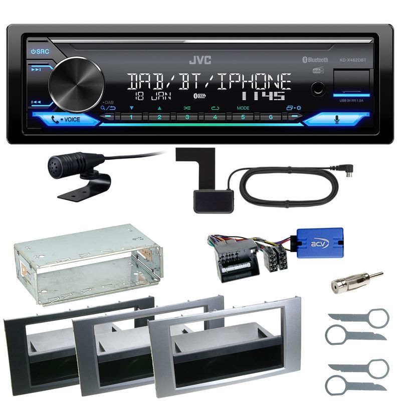 JVC KD-X482DBT Bluetooth DAB Einbauset für Ford Kuga Fusion Galaxy S-Max JVC KD-X482DBT Bluetooth DAB Einbauset für Ford Kuga Fusion Galaxy S-Max