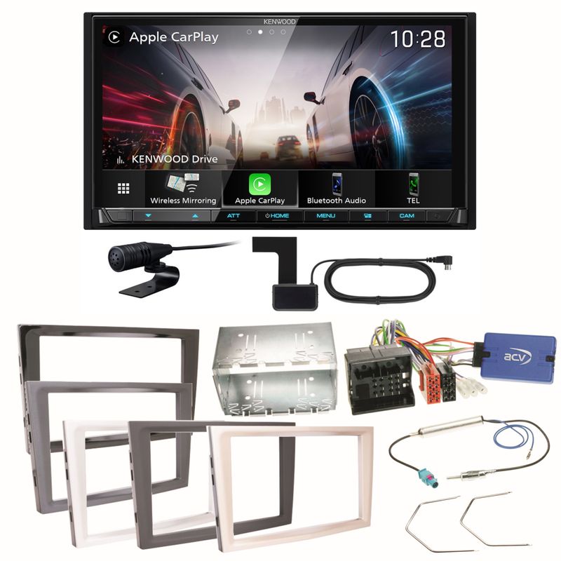 Kenwood DMX8021DABS CarPlay Einbauset für Opel Astra H Corsa D Zafira B Antara Kenwood DMX8021DABS CarPlay Einbauset für Opel Astra H Corsa D Zafira B Antara
