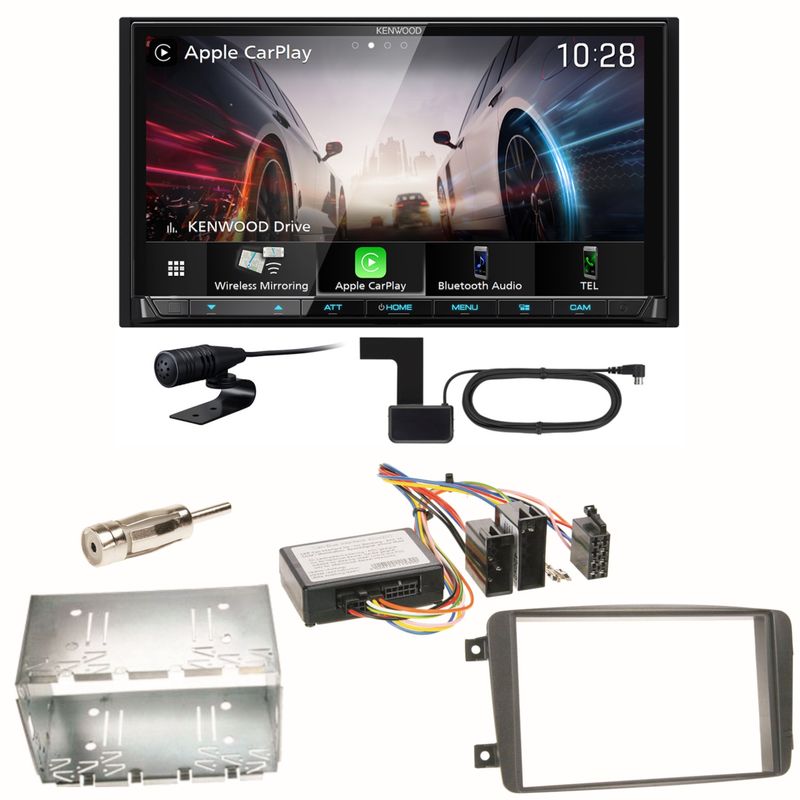 Kenwood DMX8021DABS CarPlay Einbauset für Mercedes C-Klasse W203 CLK W208 W209 Kenwood DMX8021DABS CarPlay Einbauset für Mercedes C-Klasse W203 CLK W208 W209