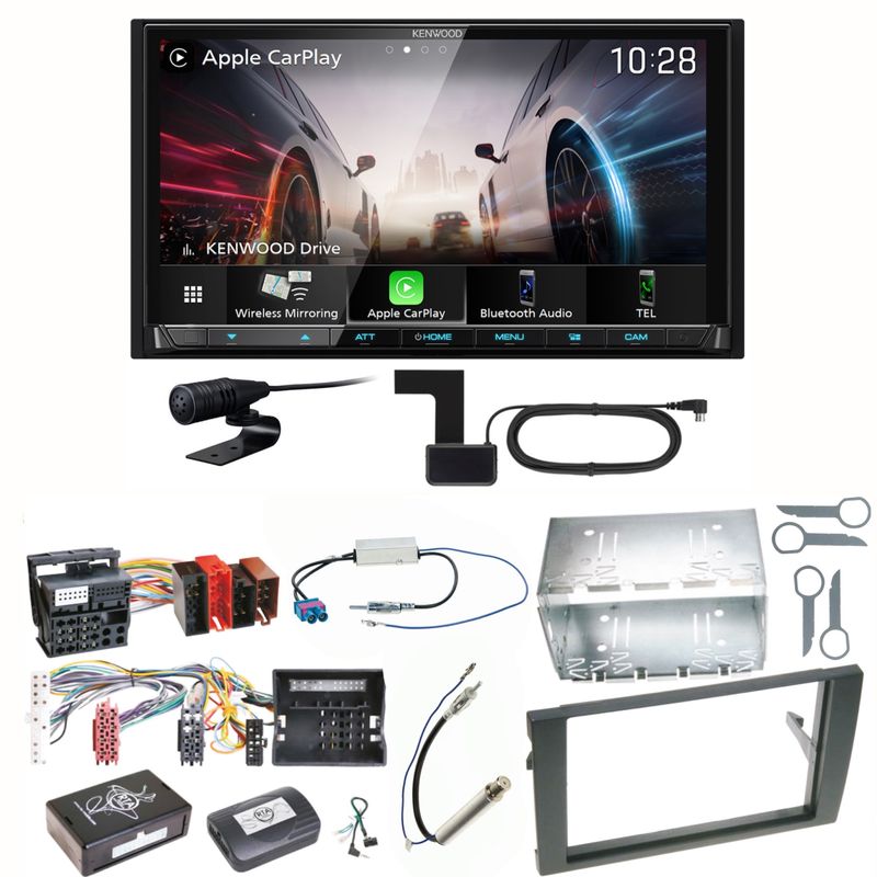 Kenwood DMX8021DABS Android Auto CarPlay Einbauset für Audi A4 B6 B7 Seat Exeo Kenwood DMX8021DABS Android Auto CarPlay Einbauset für Audi A4 B6 B7 Seat Exeo