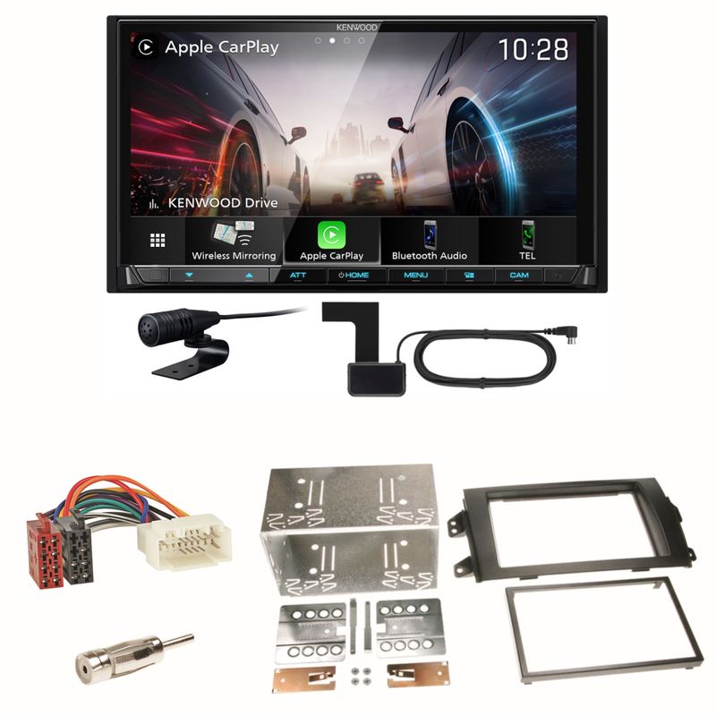 Kenwood DMX8021DABS Android Auto CarPlay Einbauset für Suzuki SX 4 Fiat Sedici