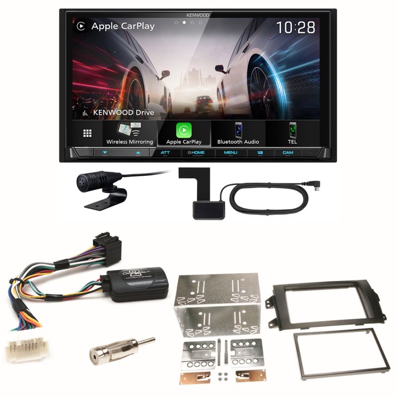 Kenwood DMX8021DABS Android Auto CarPlay Einbauset für Suzuki SX4 Fiat Sedici