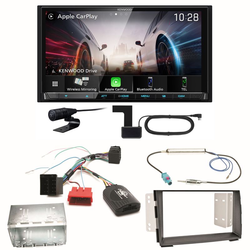 Kenwood DMX8021DABS Android Auto CarPlay Bluetooth Einbauset für Kia Venga