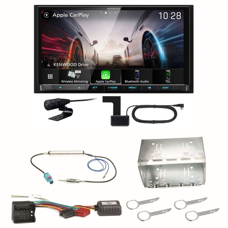 Kenwood DMX8021DABS Android Auto CarPlay Bluetooth Einbauset für Fox Polo 9N3 Kenwood DMX8021DABS Android Auto CarPlay Bluetooth Einbauset für Fox Polo 9N3