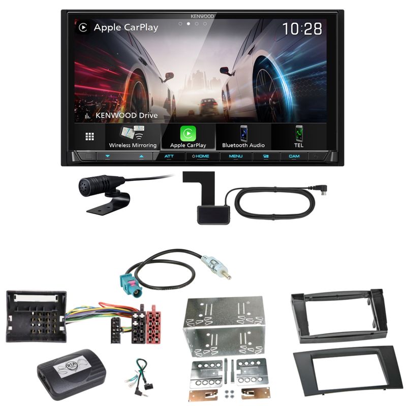 Kenwood DMX8021DABS Android Auto CarPlay Einbauset für Mercedes W211 CLS W219 Kenwood DMX8021DABS Android Auto CarPlay Einbauset für Mercedes W211 CLS W219