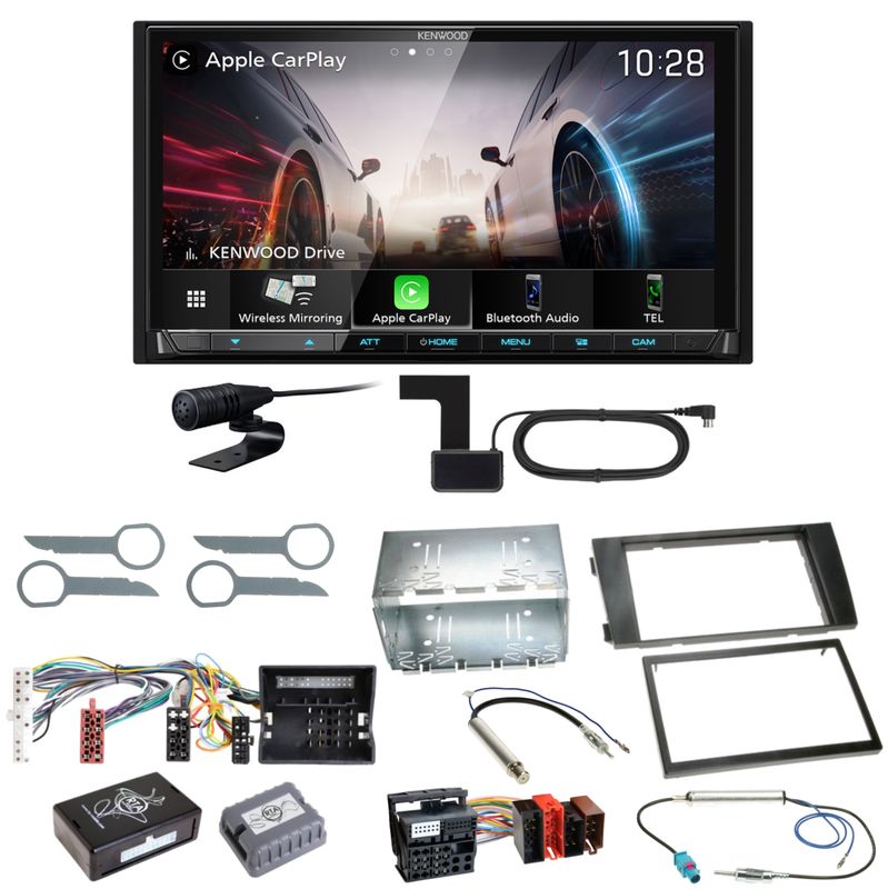 Kenwood DMX8021DABS Android Auto CarPlay Einbauset für Audi A6 4B Facelift Kenwood DMX8021DABS Android Auto CarPlay Einbauset für Audi A6 4B Facelift