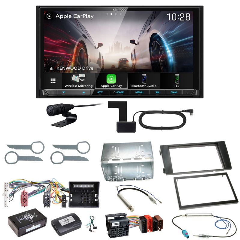 Kenwood DMX8021DABS Android Auto CarPlay Einbauset für Audi A6 4B Facelift Kenwood DMX8021DABS Android Auto CarPlay Einbauset für Audi A6 4B Facelift