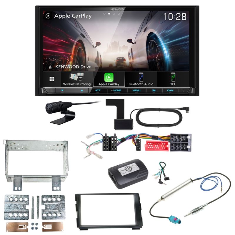 Kenwood DMX8021DABS Android Auto CarPlay Bluetooth Einbauset für Kia Cee'd ED