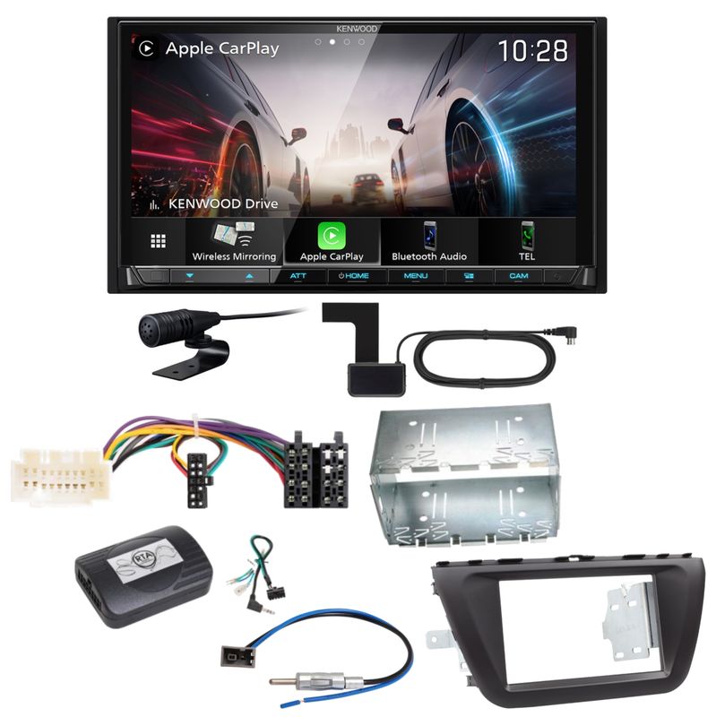 Kenwood DMX8021DABS Android Auto CarPlay Einbauset für Suzuki SX4 S-Cross