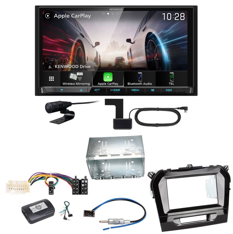 Kenwood DMX8021DABS Android Auto CarPlay Einbauset für Suzuki Vitara LY