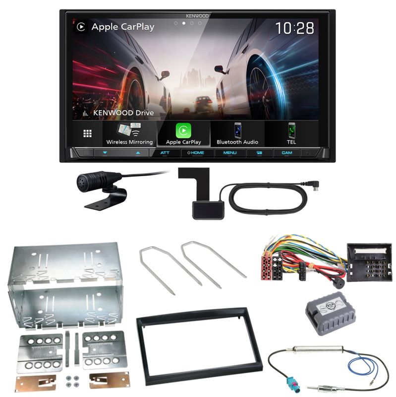 Kenwood DMX8021DABS Android Auto Einbauset für Citroen C2 C3 Berlingo Jumpy