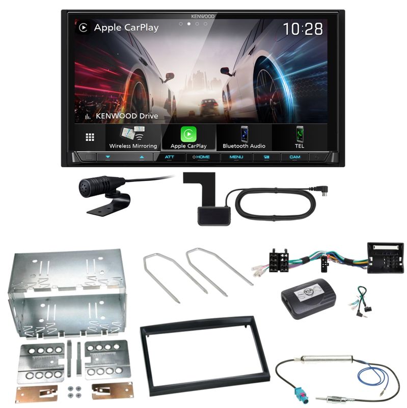 Kenwood DMX8021DABS Android Auto Einbauset für Citroen C2 C3 Berlingo Jumpy