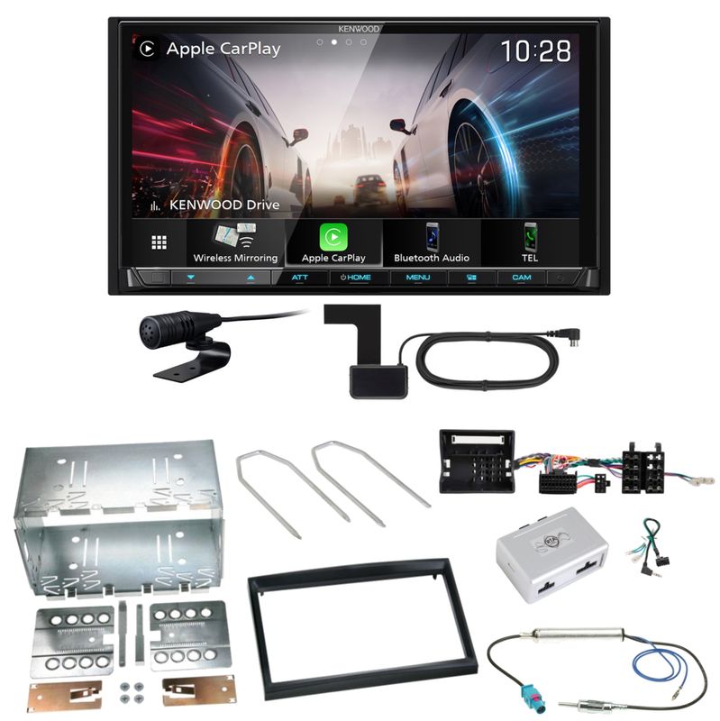 Kenwood DMX8021DABS Android Auto Einbauset für Citroen C2 C3 Berlingo Jumpy