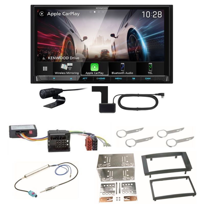 Kenwood DMX8021DABS Android Auto CarPlay Bluetooth Einbauset für Touareg 7L Kenwood DMX8021DABS Android Auto CarPlay Bluetooth Einbauset für Touareg 7L