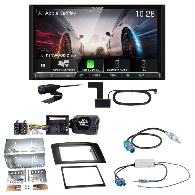 Kenwood DMX8021DABS Android Auto CarPlay Einbauset für Mercedes ML W164 Kenwood DMX8021DABS Android Auto CarPlay Einbauset für Mercedes ML W164