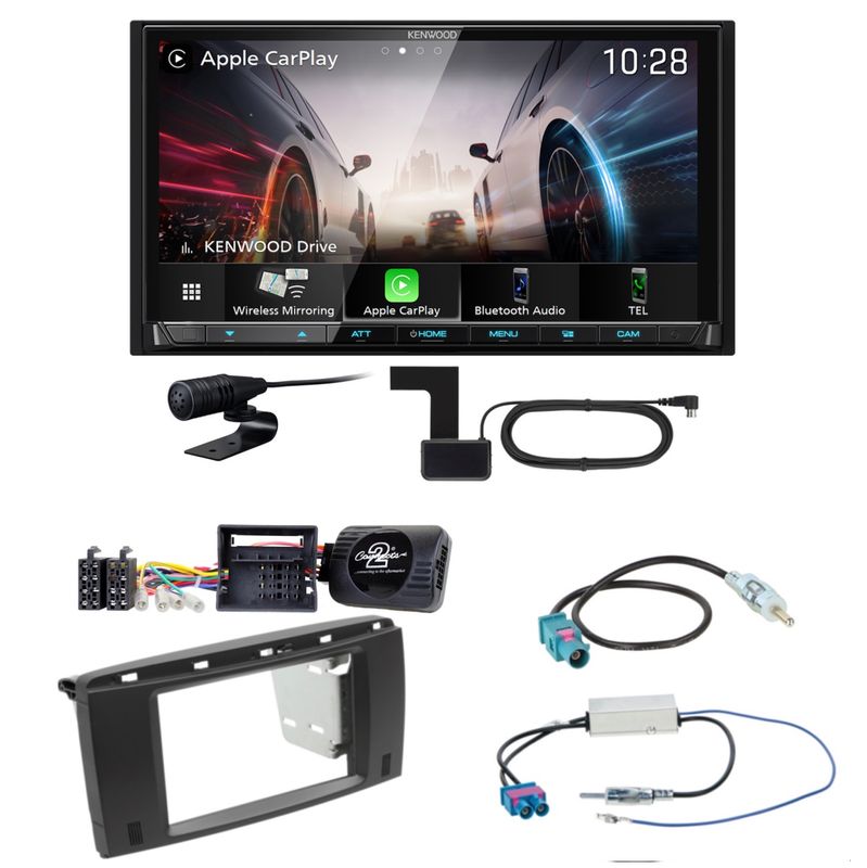 Kenwood DMX8021DABS Android Auto CarPlay Bluetooth Einbauset für Mercedes R W251 Kenwood DMX8021DABS Android Auto CarPlay Bluetooth Einbauset für Mercedes R W251