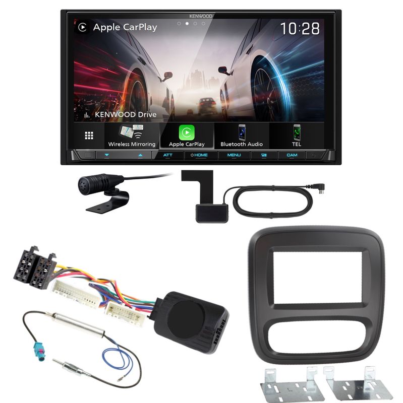Kenwood DMX8021DABS Android Auto CarPlay Bluetooth Einbauset für Fiat Talento Kenwood DMX8021DABS Android Auto CarPlay Bluetooth Einbauset für Fiat Talento