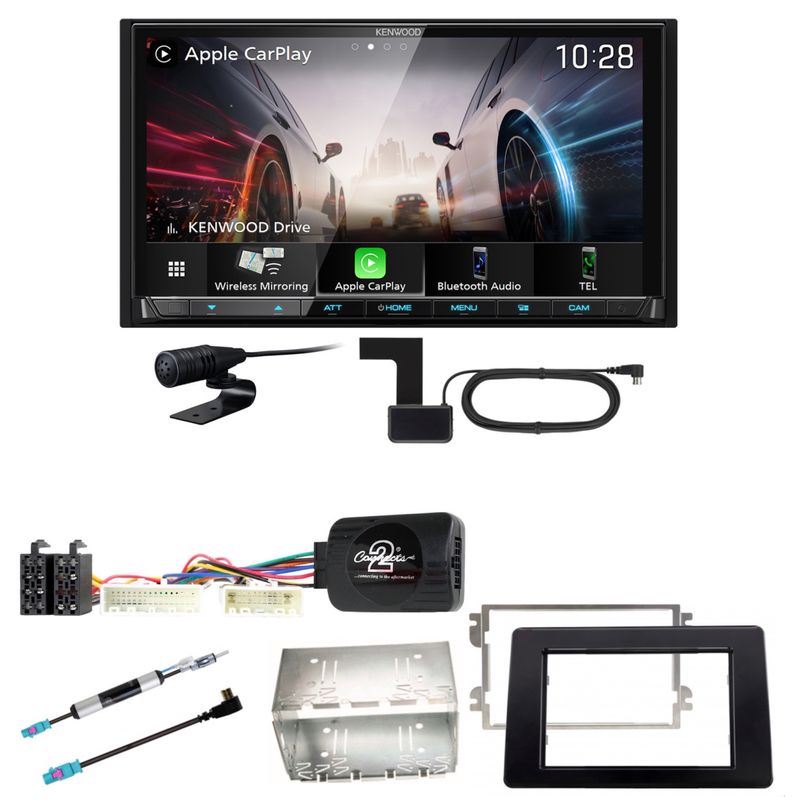 Kenwood DMX8021DABS Android Auto CarPlay Einbauset für Opel Movano ab 2019