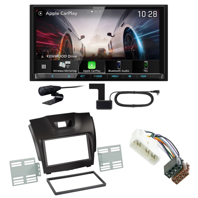 Kenwood DMX8021DABS Android Auto CarPlay Einbauset für Isuzu D-Max 2